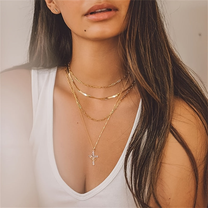 Collar de fe con cruz de corona-ES