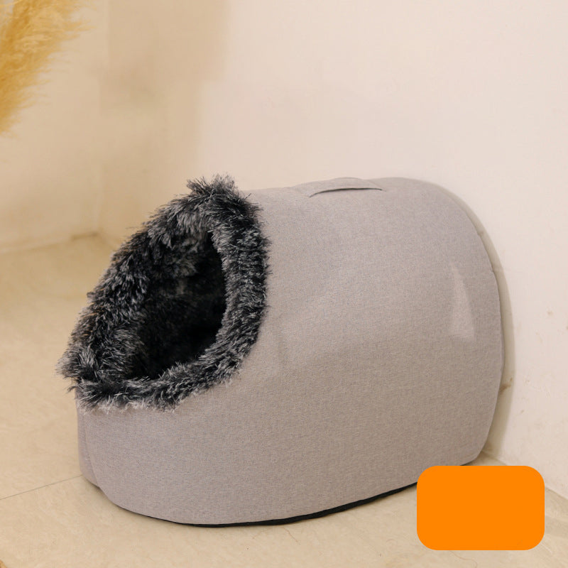 💥¡Oferta especial! 🐾Cama cueva para mascotas cálida de invierno🐈🐕-ES