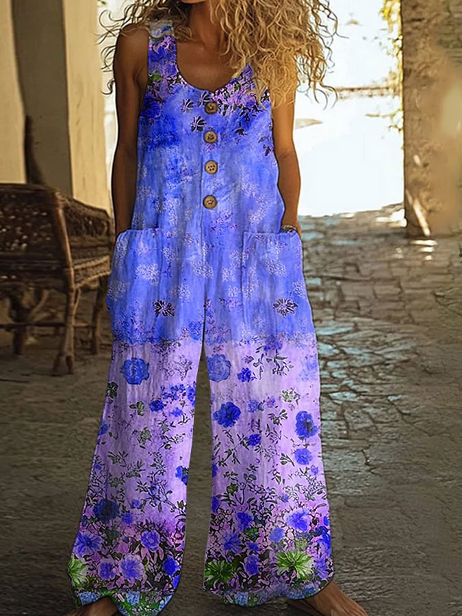 Mono informal vintage con estampado floral de patchwork para mujer-ES