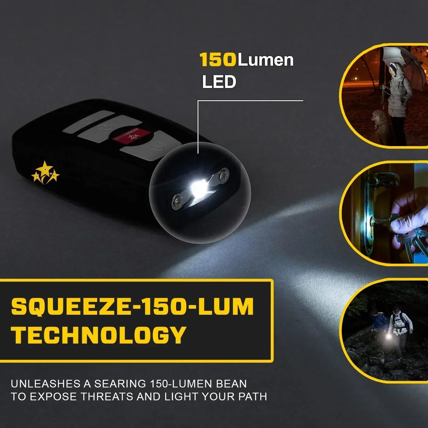 🔥 ⚡️ VOLTIC V77 Μπρελόκ αυτοκινήτου 3 σε 1 με όπλο αναισθητοποίησης, φακό και συναγερμό-GR