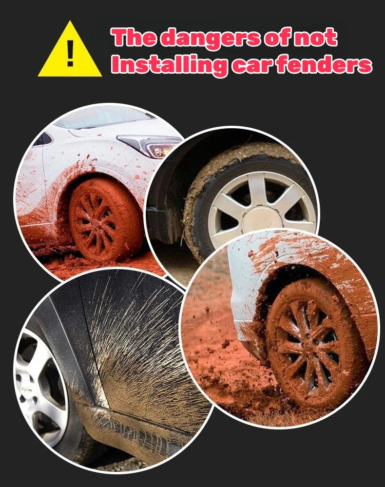 Apsauginiai automobilių sparnai nuo smėlio srovės efektyviai apsaugo jūsų automobilio dažus (4 vnt.)-LT