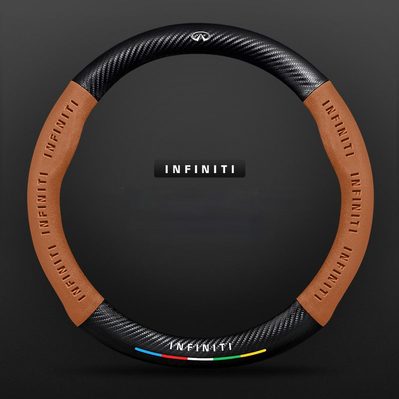 „TrackVibe“ | Juodas anglies pluošto zomšos vairo užvalkalas – neslystantis ir atsparus dilimui-LT