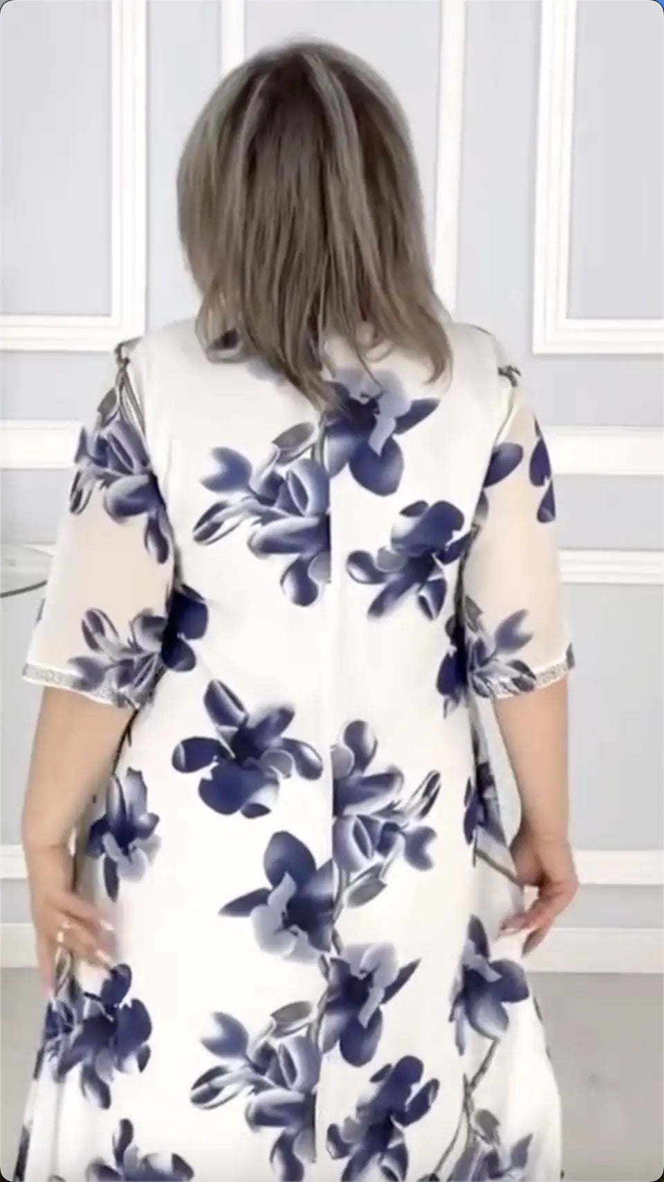 🌸2025 m. naujos mados margintos šifono suknelės-LT