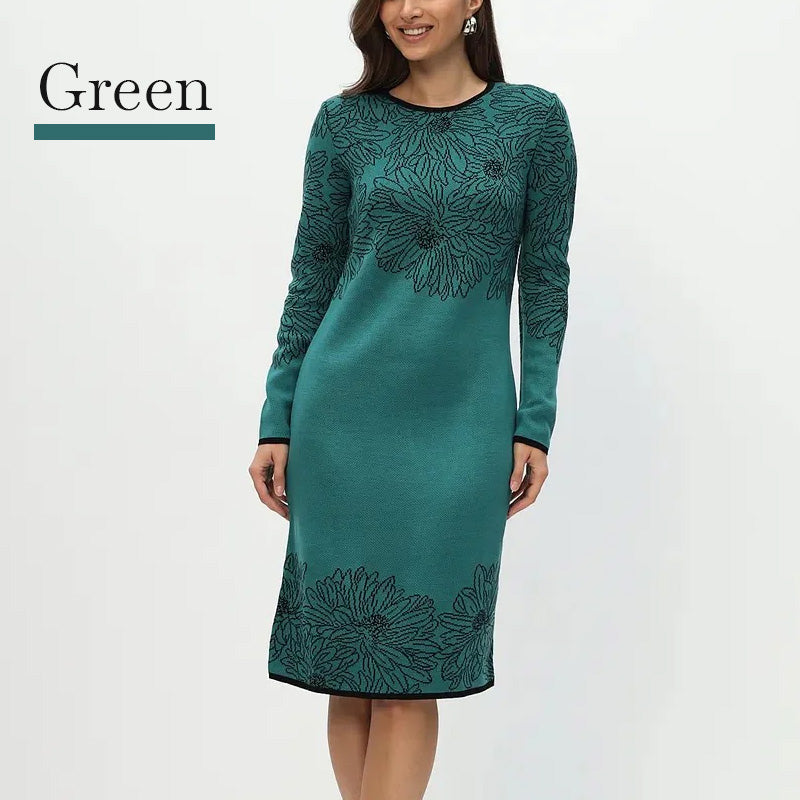 💃2025 Novo u prednarudžbi✨Ravna haljina s V-izrezom i dugim rukavima-HR