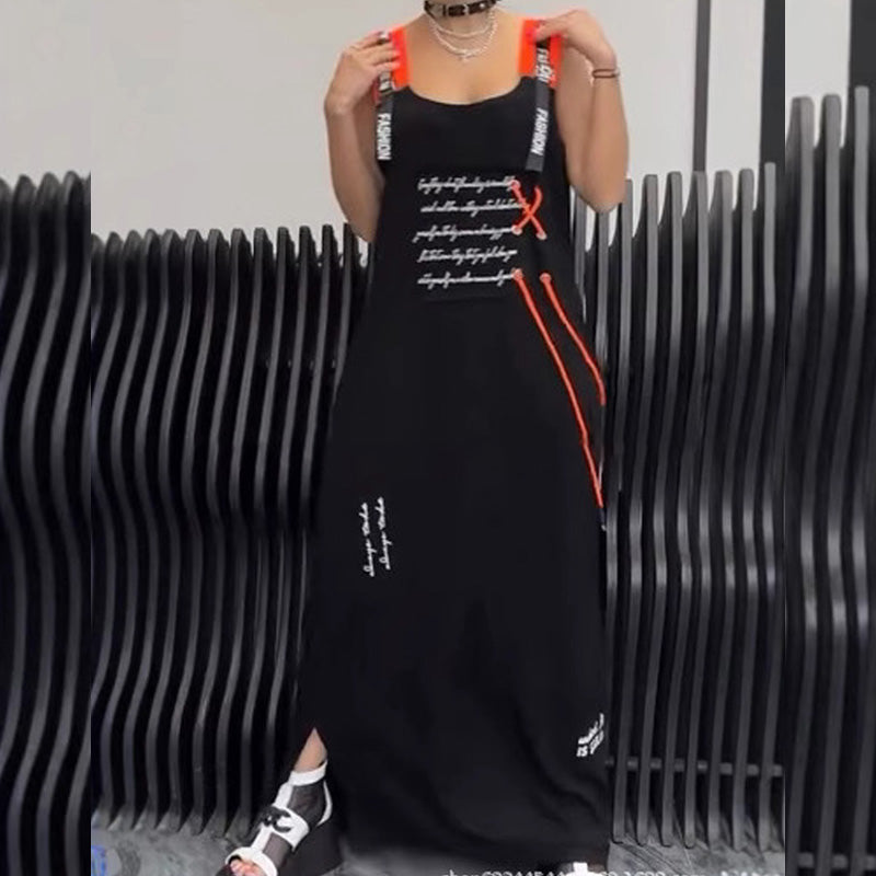 Vestido casual estampado sin mangas para mujer-ES