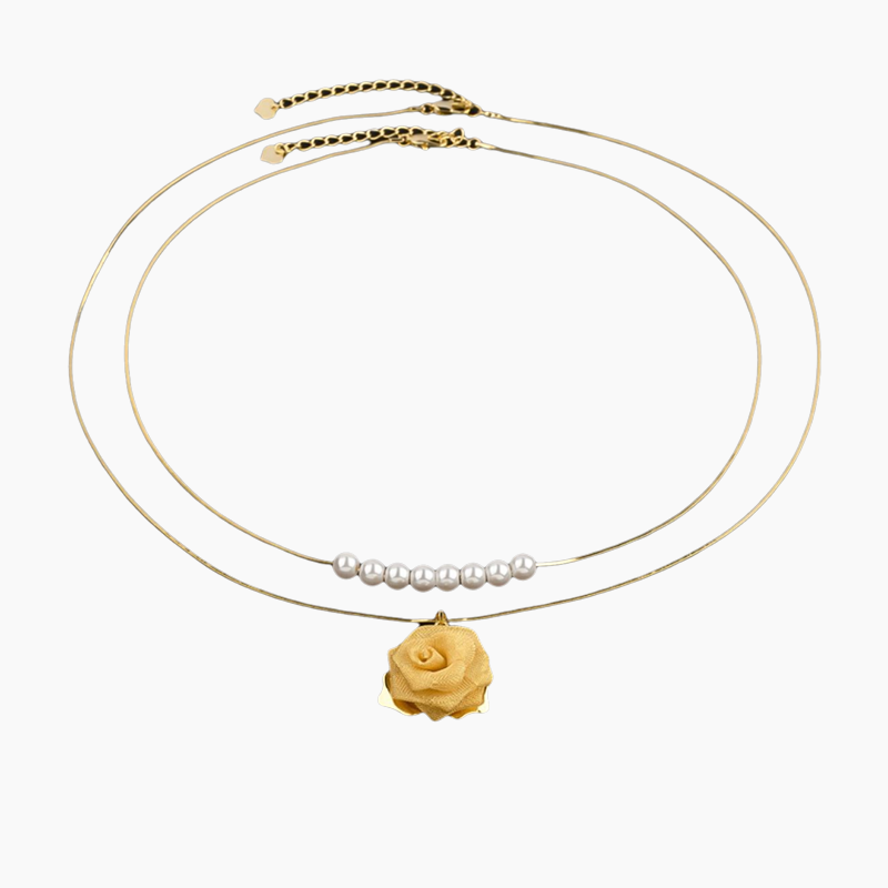 🌹Ελαφρύ και πολυτελές κολιέ με τριαντάφυλλα-GR