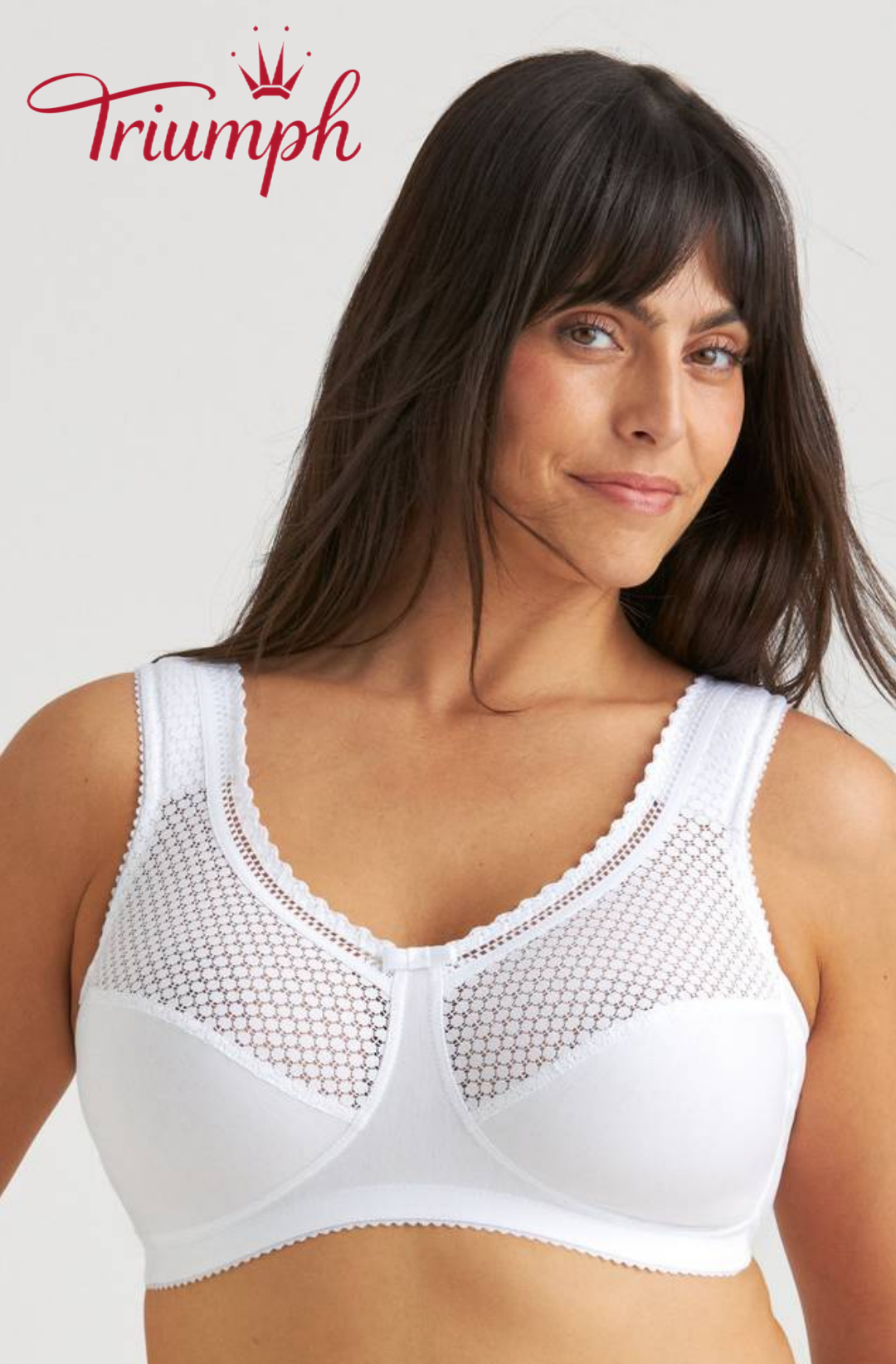 Triumph - 4-delni komplet 🔥 Modrček s potiskom in udobjem iz čipke-SI