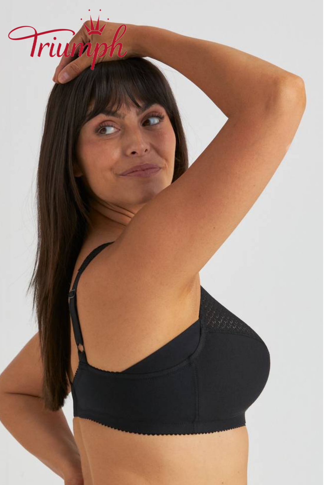 Triumph - 4-delni komplet 🔥 Modrček s potiskom in udobjem iz čipke-SI