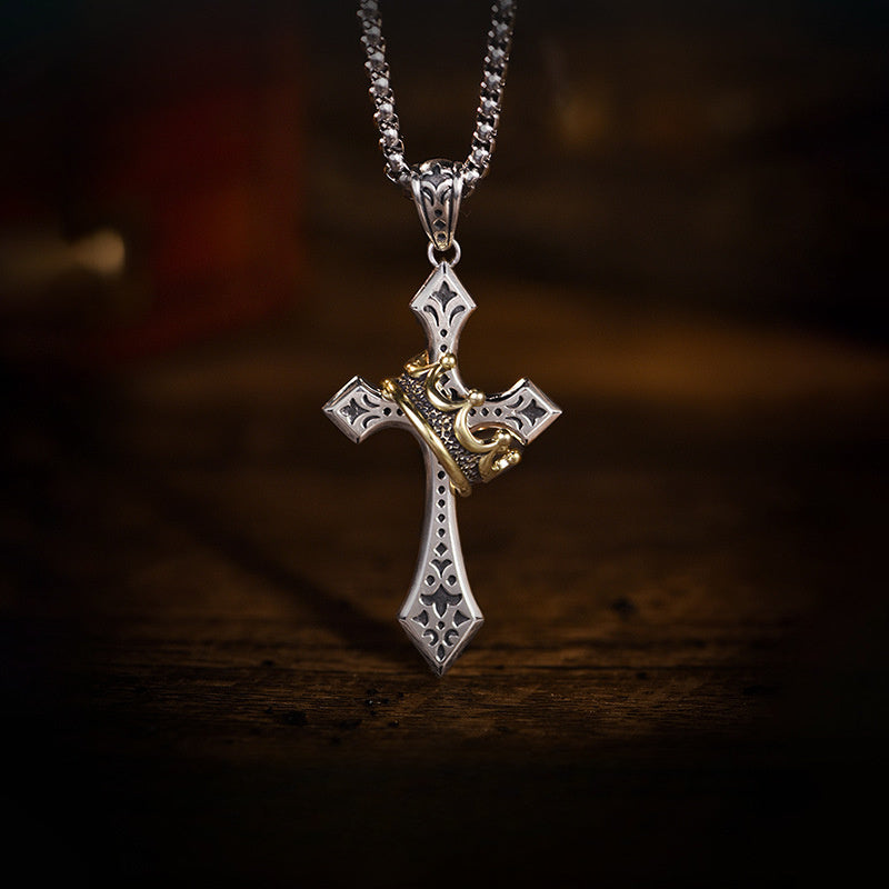 Μενταγιόν με τον Σταυρό και το Στέμμα του Βασιλείου-GR