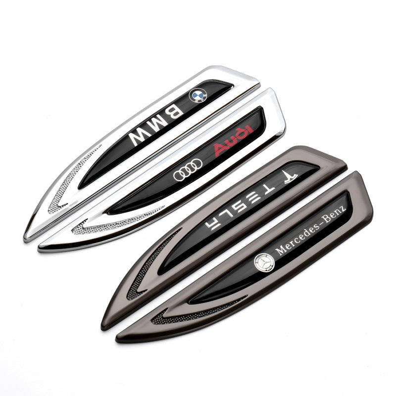 Univerzalna avtomobilska značka z logotipom, prilagodljiva kovinska nalepka za avto (2 kosa)-SI