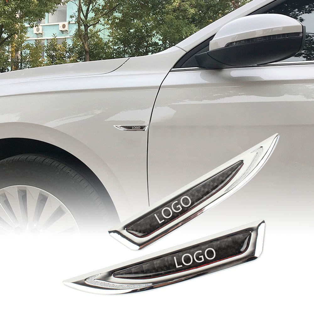 Univerzalna avtomobilska značka z logotipom, prilagodljiva kovinska nalepka za avto (2 kosa)-SI