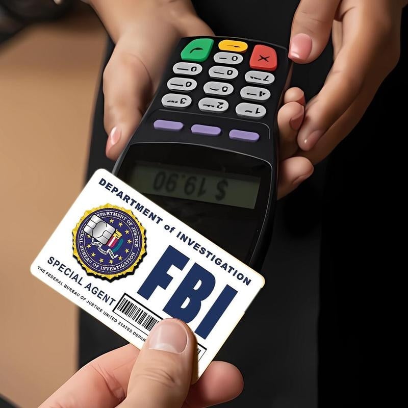 🔥Πακέτο Skin Card Secret Agent: Σχέδια FBI/ICE • Αυτοκόλλητα Cosplay & Δώρων-GR