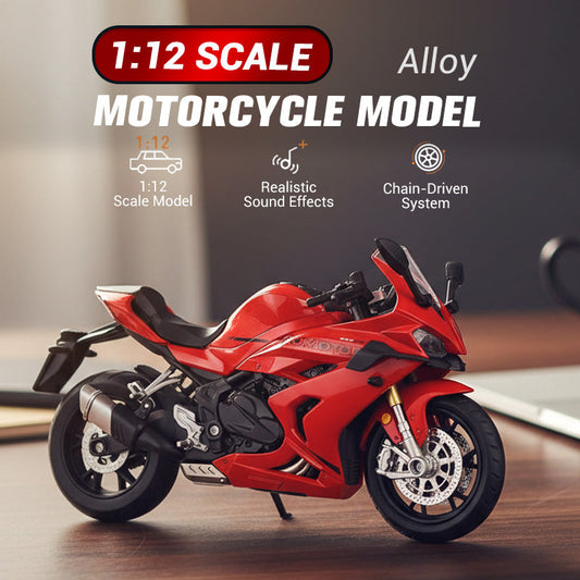 🔥Ofertas especiales - Modelo de motocicleta a escala 1:12-ES