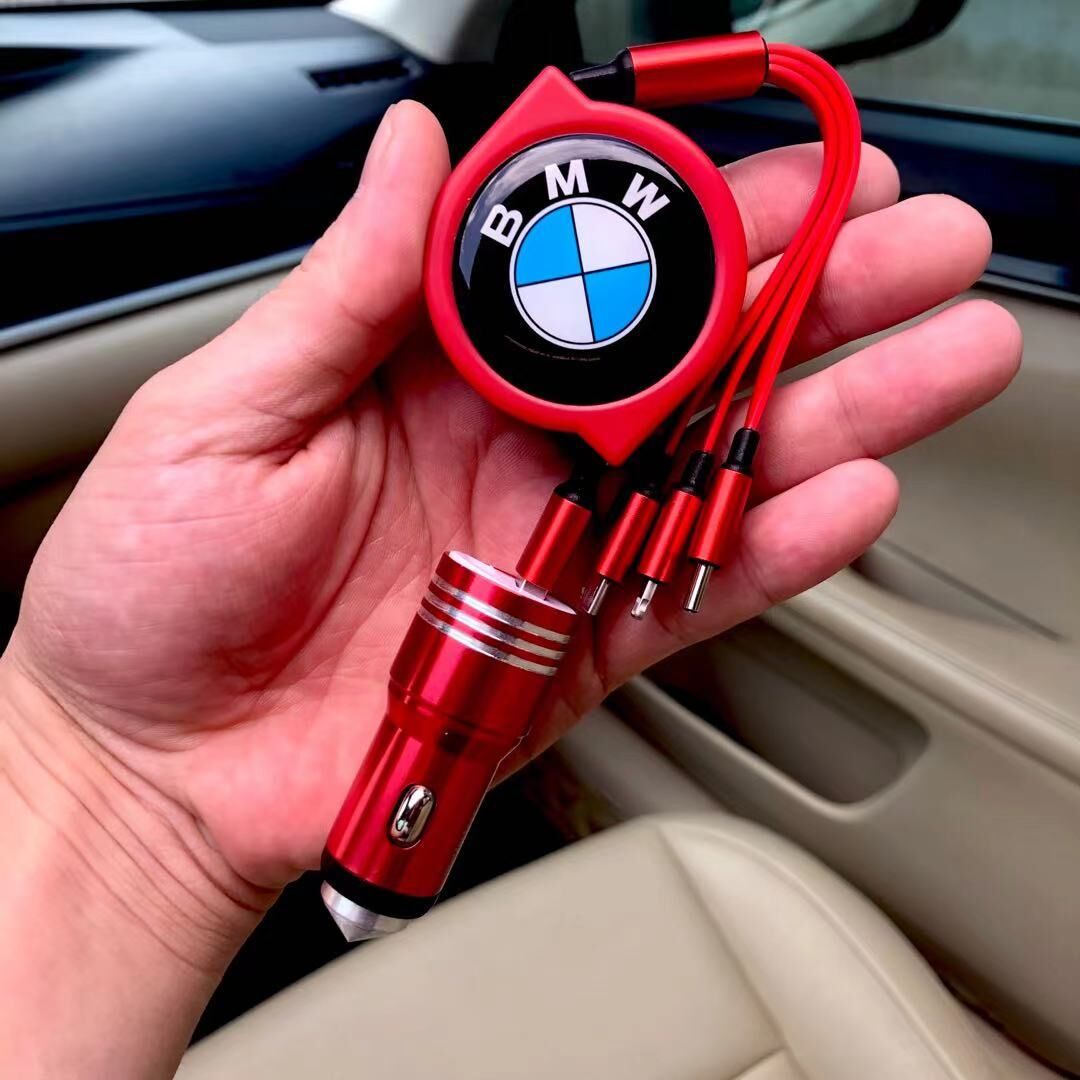 3 viename ištraukiamas automobilio duomenų kabelis + nemokamas automobilinis įkroviklis-LT