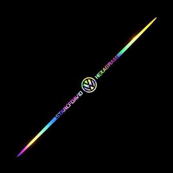 Pegatinas reflectantes láser de colores 3D para coche, 4 unidades-ES