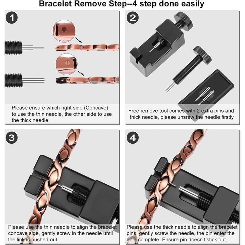 Bakrena magnetna zapestnica —— Lajša utrujenost in spodbuja krvni obtok-SI