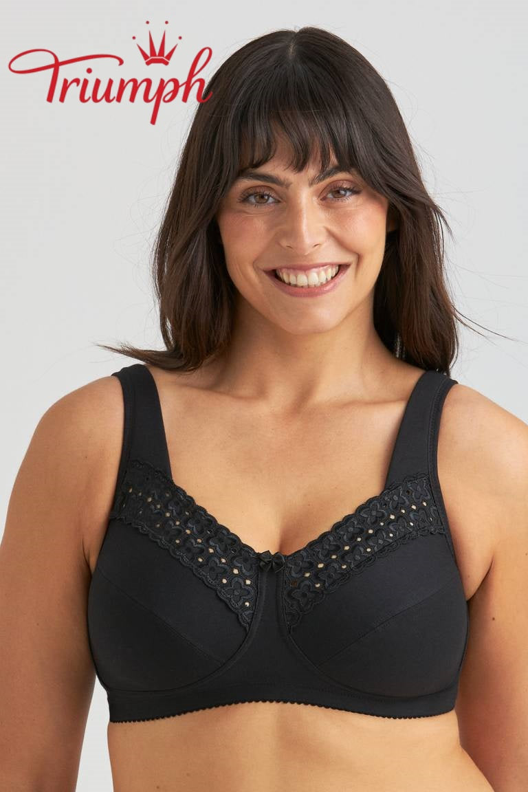 Triumph® set od 4 dijela 🥰 Grudnjaci od čistog pamuka s vezom — Dostupni u raznim bojama i veličinama-HR