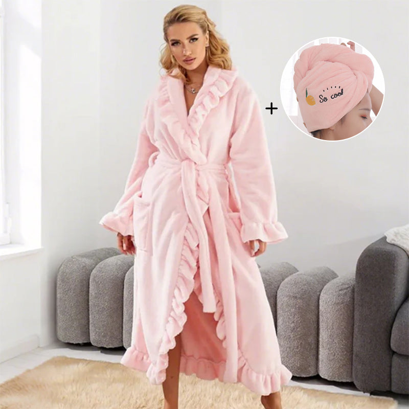 🧖 Minkštas ir purus chalatas - Odai draugiška medžiaga-LT