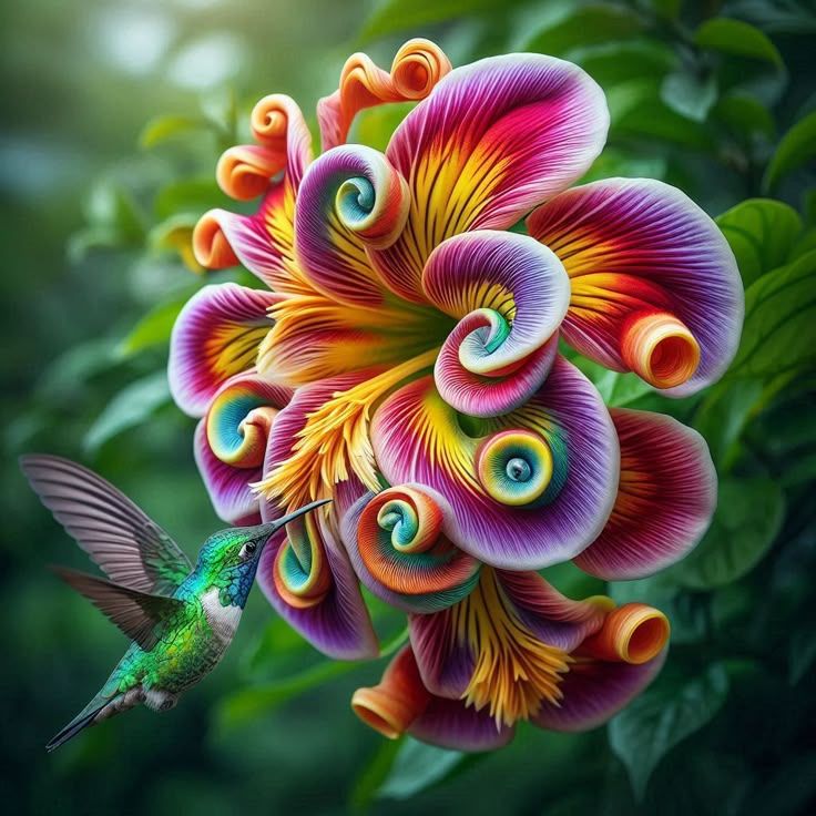 Semillas de flor espiral Rainbow Swirl: una flor rara.-ES
