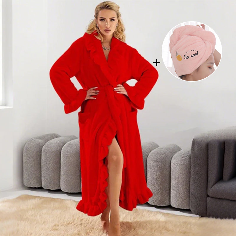 🧖 Minkštas ir purus chalatas - Odai draugiška medžiaga-LT