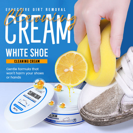 White Shoe Cleaning Cream – nemokama valymo kempinė-LT