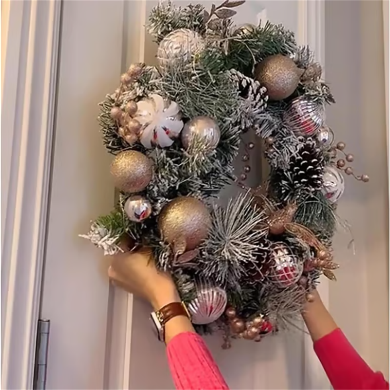 Gancho de ventosa de acero inoxidable para coronas navideñas -ES