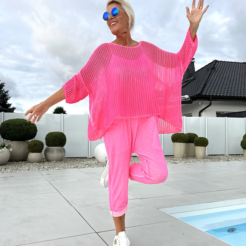 Mono de mujer + top casual calado-ES