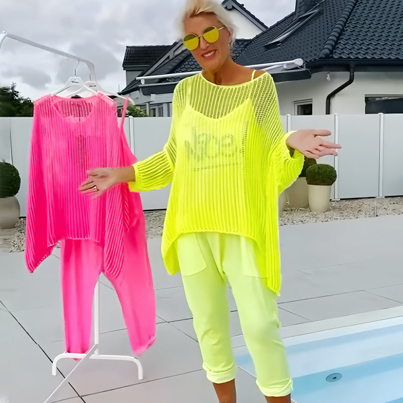 Mono de mujer + top casual calado-ES