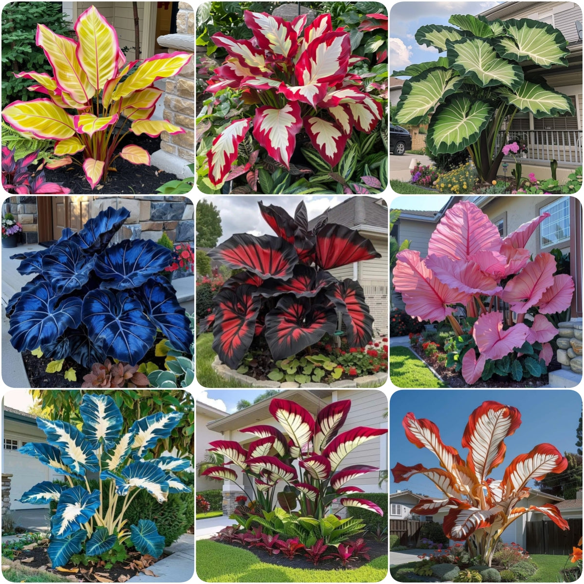 Čebulice alokazije severne safirne barve - velikanke🍃 Preobrazite svoj prostor s tropsko veličino-SI