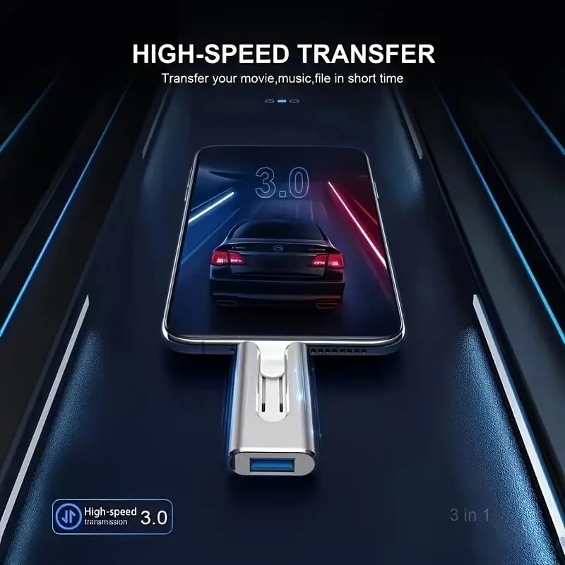 32~256GB Micro USB + 8 kontaktų + USB 3.0 4 viename mobiliojo telefono, kompiuterio USB diskas-LT