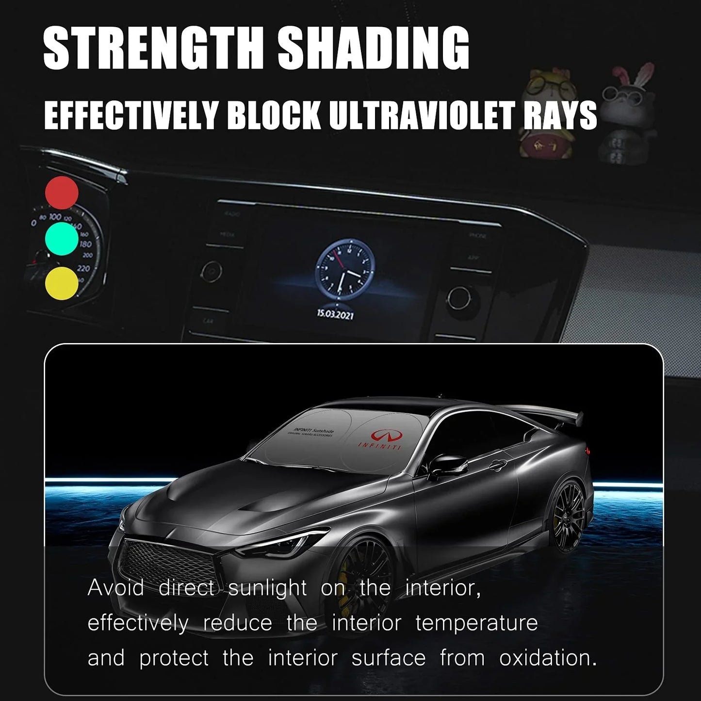 Parasol para coche, protector térmico para parabrisas.-ES