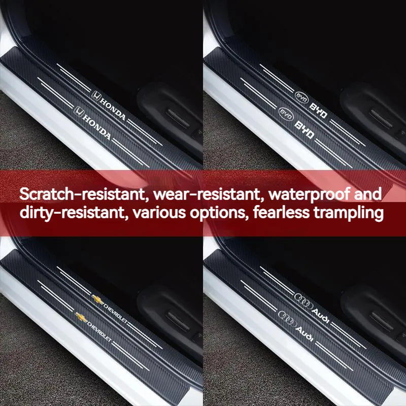 Black Friday ✨50% de descuento ✨Adhesivos de umbral de puerta de coche de carbono✨9 unidades ✨-ES