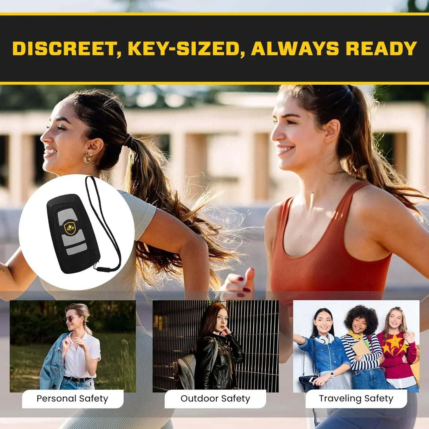 🔥 ⚡️ VOLTIC V77 Μπρελόκ αυτοκινήτου 3 σε 1 με όπλο αναισθητοποίησης, φακό και συναγερμό-GR