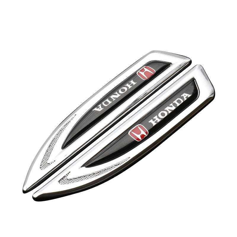 Univerzalna avtomobilska značka z logotipom, prilagodljiva kovinska nalepka za avto (2 kosa)-SI