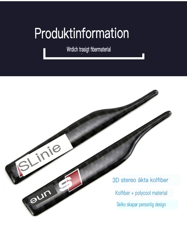 Adhesivo de fibra de carbono para espejo con protección contra impactos y logotipo.-ES