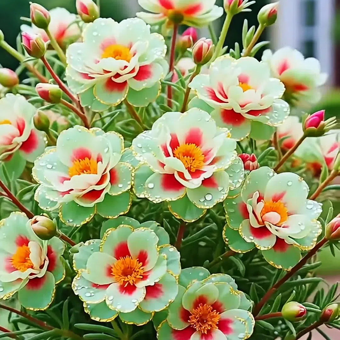 Kuldne pitsiline portulaka 🌸✨ Kaunid topeltõied suviste värvide jaoks-EE
