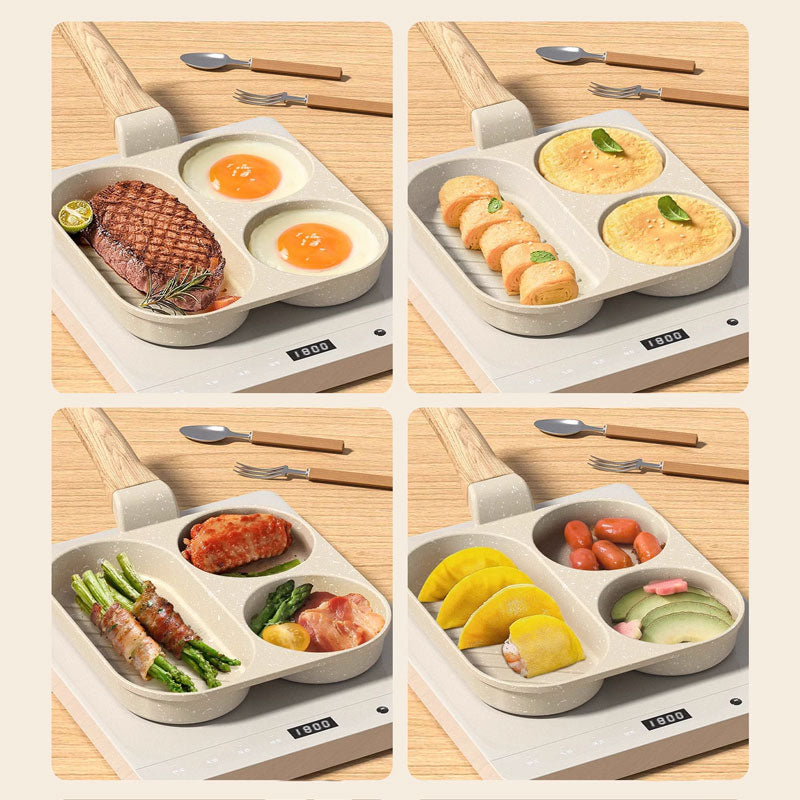 3-v-1 ponev za zajtrk – nelepljiva, enakomerno porazdeljena toplota, zasnova, ki prihrani čas-SI