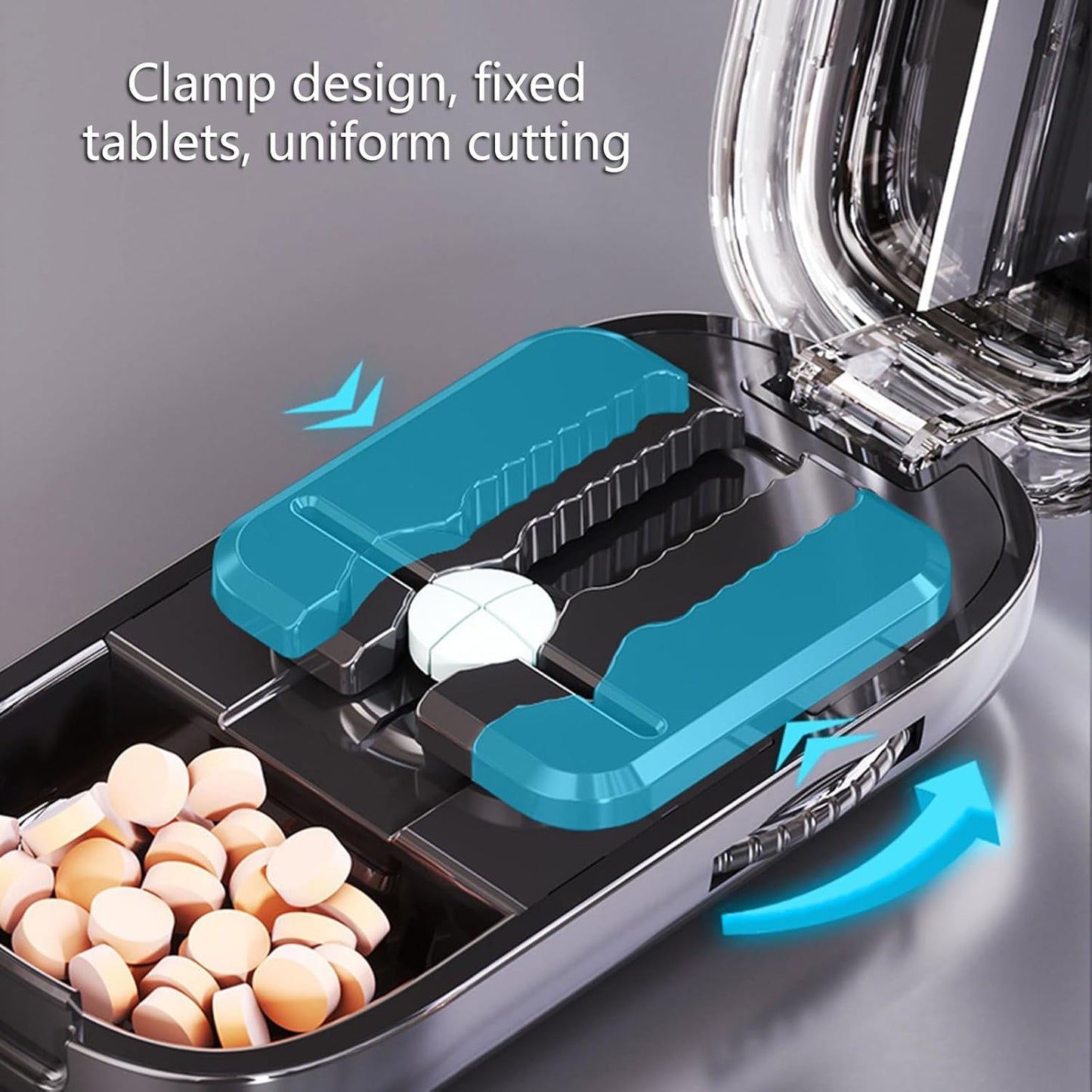 Cortador de pastillas multifuncional y caja de almacenamiento-ES