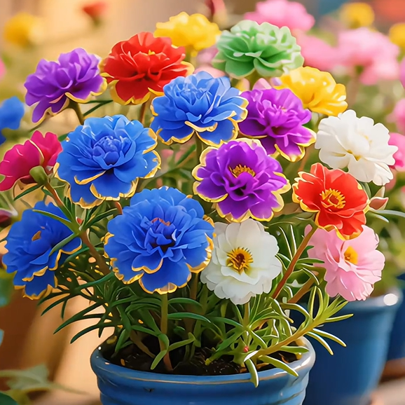 Kuldne pitsiline portulaka 🌸✨ Kaunid topeltõied suviste värvide jaoks-EE