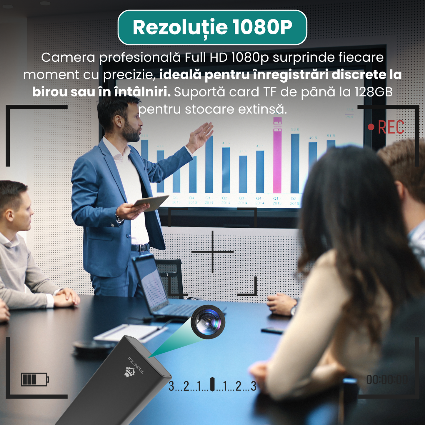 Vžigalnik s skrito kamero, funkcija pravega električnega vžiga, snemanje videa v ločljivosti Full HD 1080p, zaznavanje gibanja, zančno snemanje-SI