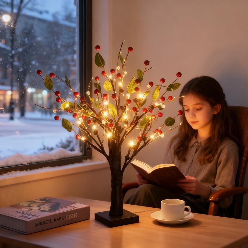 Φωτιστικό LED για το δέντρο με τα μούρα για τις γιορτές-GR