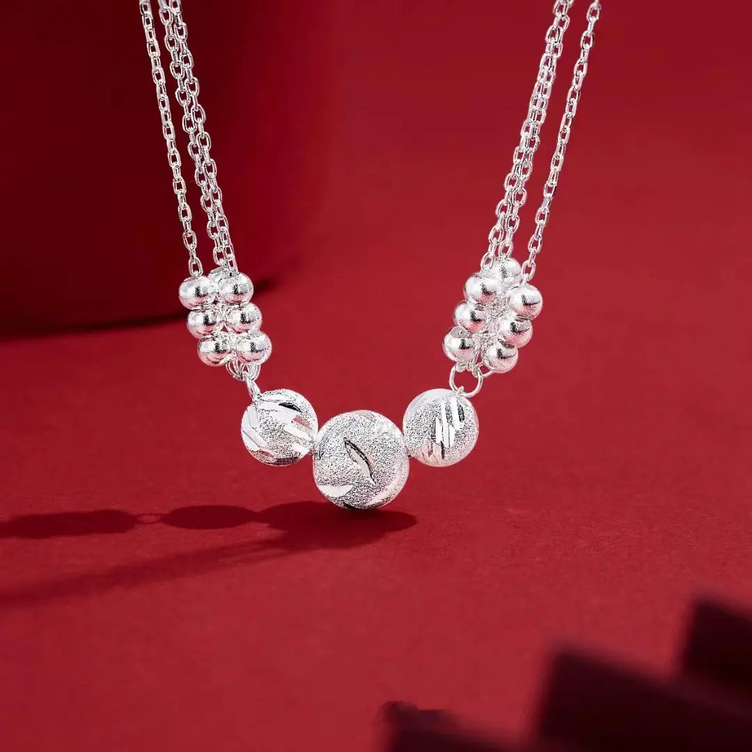 🎁🔥[Ogrlica + narukvica]✨Komplet nakita s graviranom srebrnom ogrlicom-HR