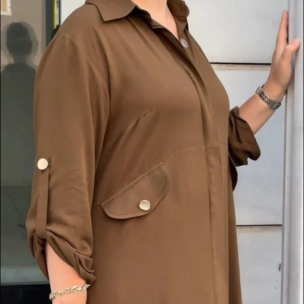 Gombos ing és széles szárú nadrág, kétrészes szett