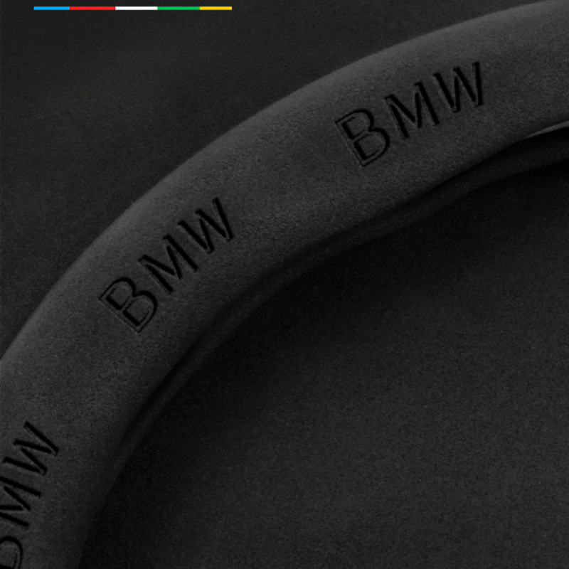 „TrackVibe“ | Juodas anglies pluošto zomšos vairo užvalkalas – neslystantis ir atsparus dilimui-LT