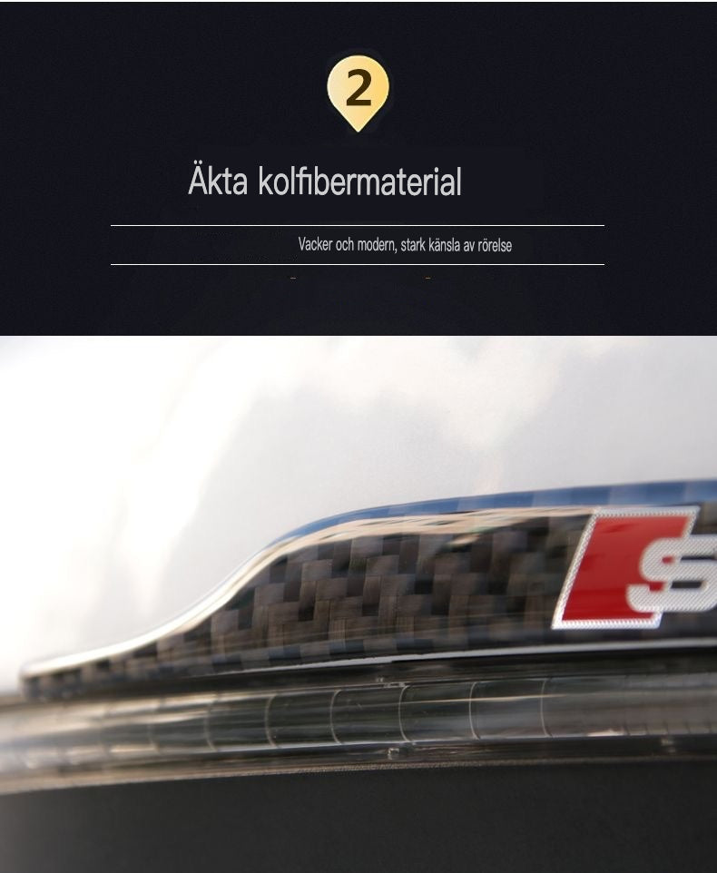 Adhesivo de fibra de carbono para espejo con protección contra impactos y logotipo.-ES