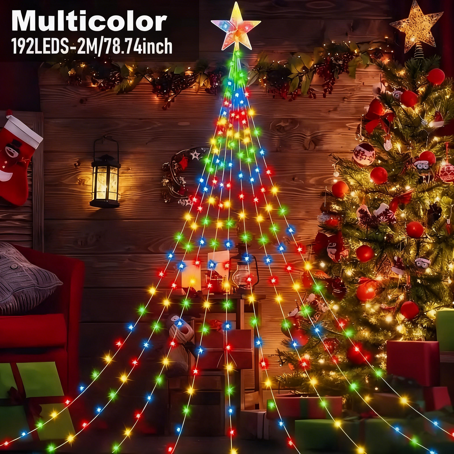 🎁¡Oferta anticipada de Navidad! 50% de descuento🎄 Luces navideñas Starlight Cascade-ES