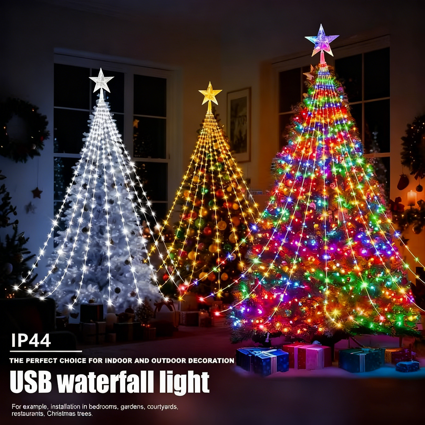 🎁¡Oferta anticipada de Navidad! 50% de descuento🎄 Luces navideñas Starlight Cascade-ES
