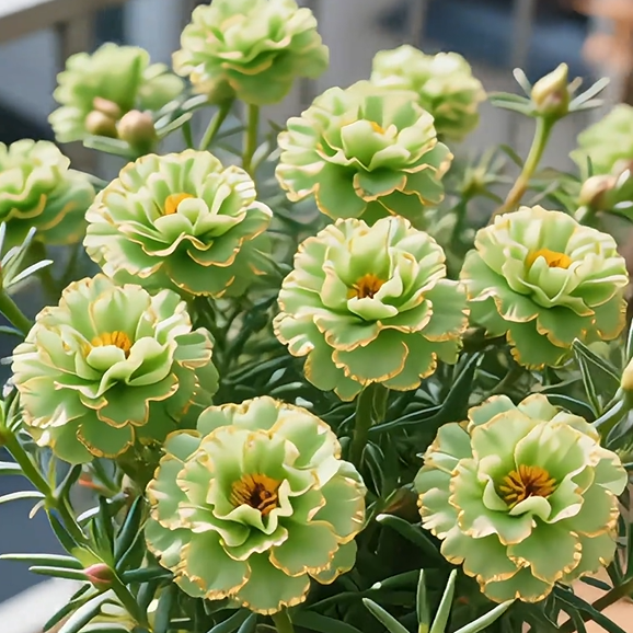 Kuldne pitsiline portulaka 🌸✨ Kaunid topeltõied suviste värvide jaoks-EE
