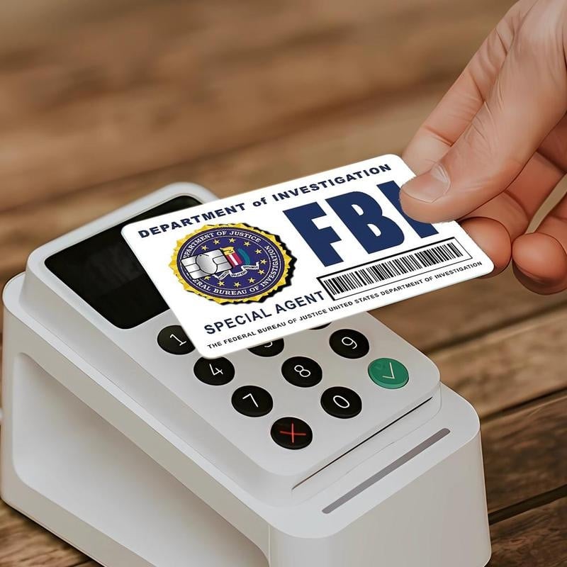 🔥Πακέτο Skin Card Secret Agent: Σχέδια FBI/ICE • Αυτοκόλλητα Cosplay & Δώρων-GR