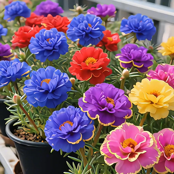 Kuldne pitsiline portulaka 🌸✨ Kaunid topeltõied suviste värvide jaoks-EE